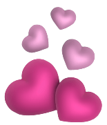 Herzen 3D Grafik - Liebe